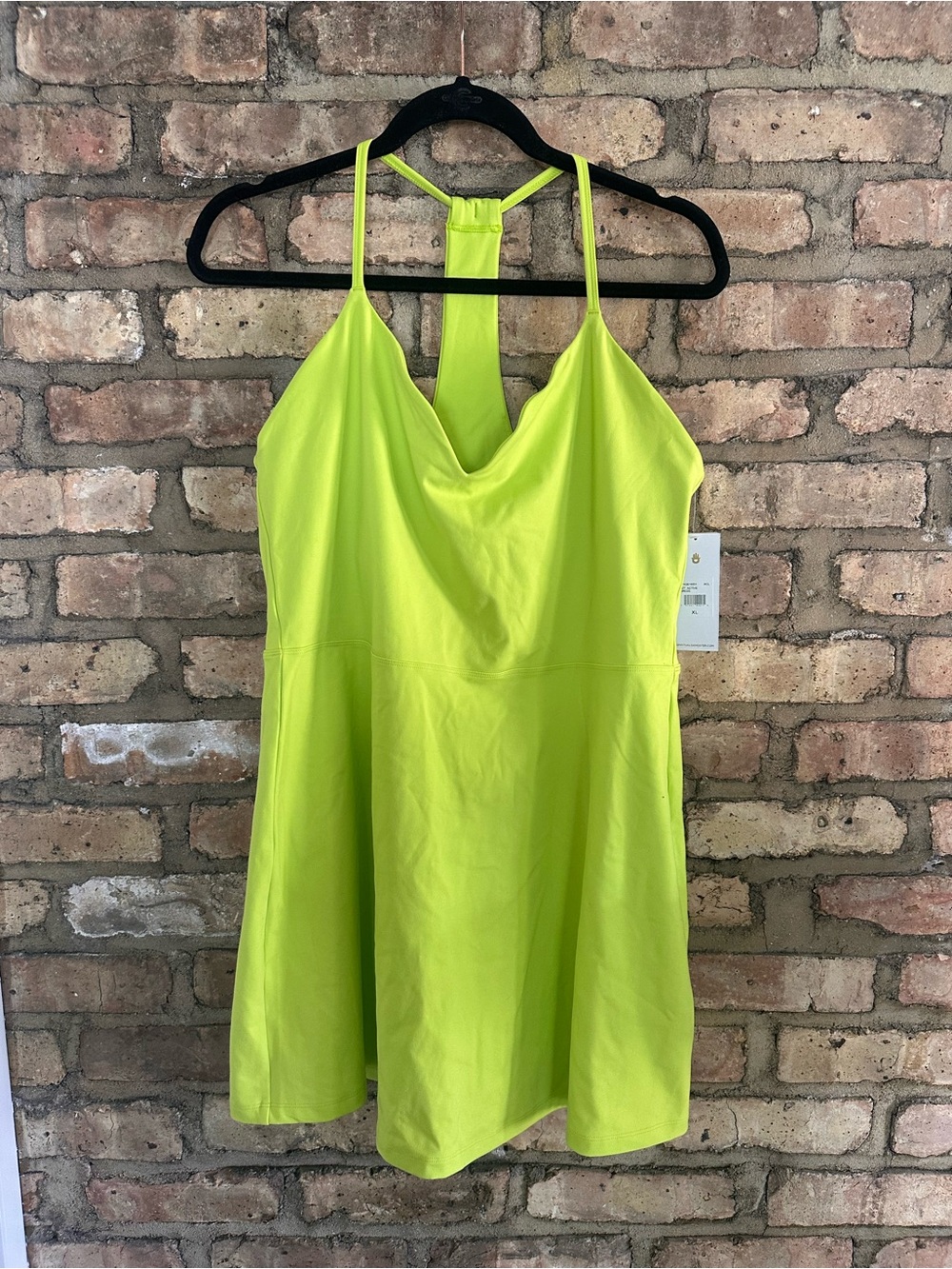 Spiritual Gangster Jet Active Neon Lime Racerback Athletic Dress